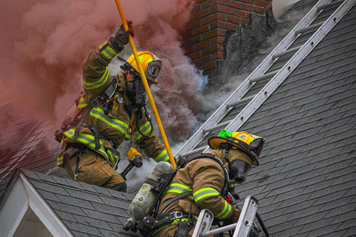 Image of fire fighters fighting fire