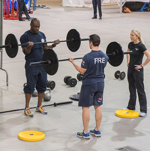 Image of fire fighters at a F2T training